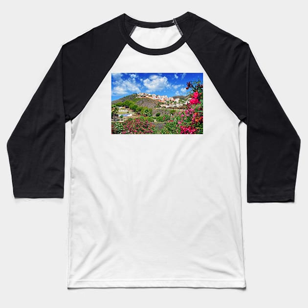 Torrox Costa Del Sol Andalusia Spain Baseball T-Shirt by AndyEvansPhotos